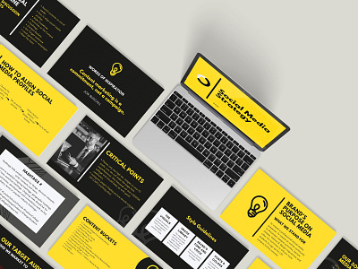 LST Google Slides Presentation Design black and yellow brand design branding branding and identity google slides mockup photoshop power point presentation ppt presentation social media social media strategy ui