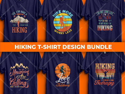 Hiking T-Shirt Design Bundle Vol. 1