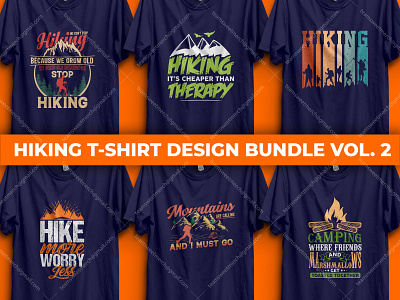 Hiking T-shirt Design Bundle Vol. 02