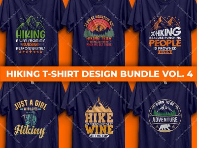 Hiking T-Shirt Design Bundle Vol. 04