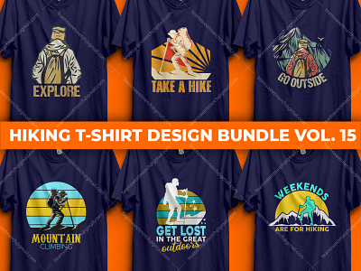 Hiking T-Shirt Design Bundle Vol. 15