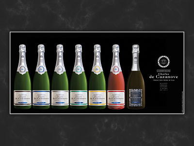 Champagne Charles de Cazanove bottle branding champagne design labels manipulation photo retouching reims shoot sparkling wine wine