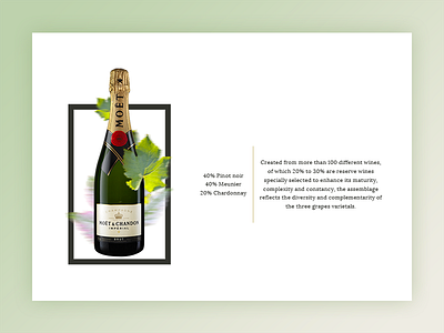 Champagne's presentation blend bottle champagne design presentation sparkling wine ui vine leaf wine