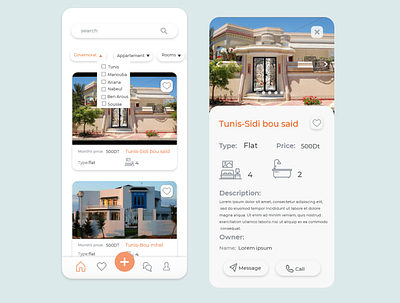 home rent app design mobile app ui uiux ux