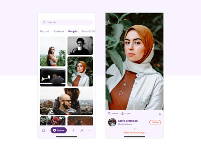 Photographers' Social Network - UI Concept app design ui uidesign