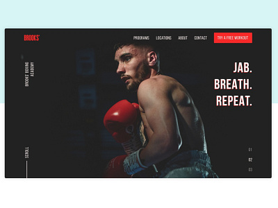 Boxing Academy Landing Page academy boxer boxers boxing boxing glove boxing gloves design landing landing design landing page landing page design landingpage page ui uidesign web web design