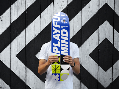 Playful Mind Skateboard Deck app branding catalogue customize editor fun illustration art light platform playful skateboard vector vector illustration youth youthful