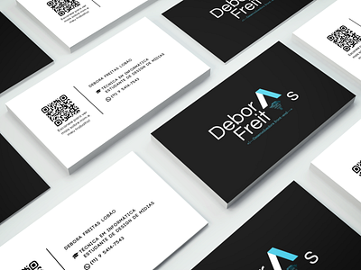 Debora's Business Card branding business card design development frontend it logo