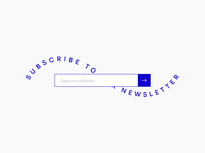 Newsletter subscribe form ecommerce text on path wavey web design