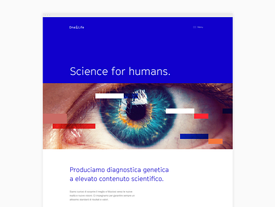 Home page for scientific website diagnostics health mobile pharmaceutical science web design
