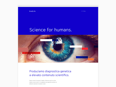 Home page for scientific website