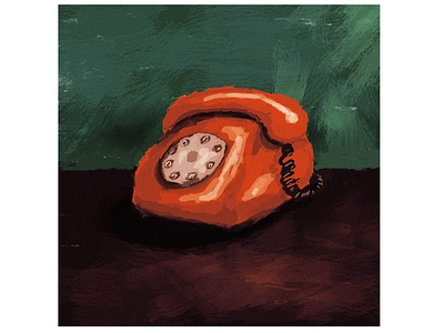 Red phone situation atmospheric graphic novel green phone red retro story