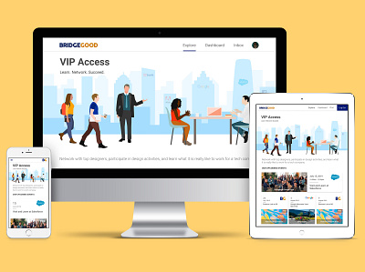 BRIDGEGOOD VIP EVENTS illustration ui ux web application