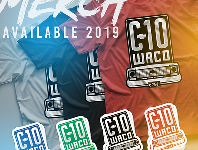 C-10 Waco MERCH branding design illustration