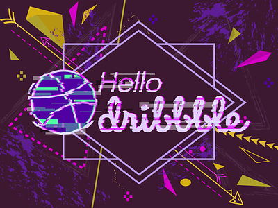 Hello Dribbble design firstshot hello dribbble illustration ui vector