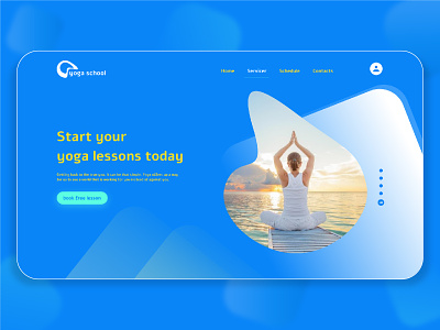 Yoga Home Screen Concept design figma illustrator ui uiux ux web yoga