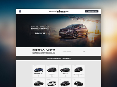 Volkswagen - Website 2015 auto car home page product design redesign ui volkswagen website