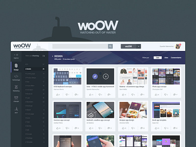 woOW communication dashboard design flat tools ui website