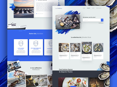 Huitres - Landing aquarel clean clear design design huitres landing landing page ui website