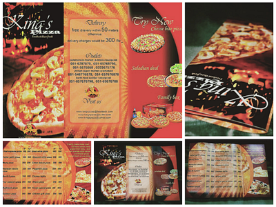 Brochure design- King's pizza brochure brochuredesign graphicadesign menu photoshop pizzabrochure pizzamenu