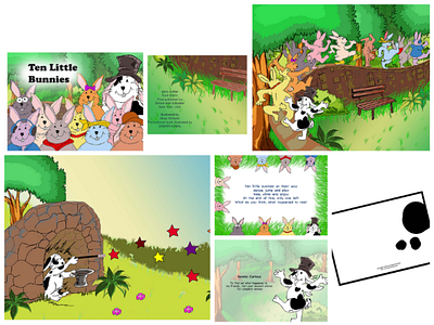 Book illustration- promotional book Ten little bunnies book bookillustration hnaswilhelm illustration nuritkurlin photoshop story storybook wilhelm