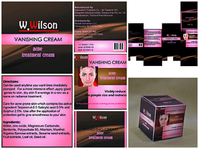Package design_W.Wilson vanishing cream cream design graphic graphicdesign package packagedesign photoshop product