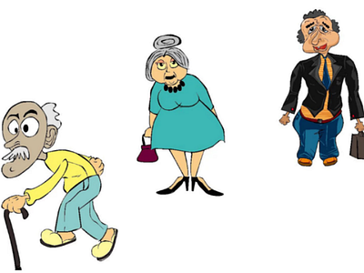 Character design 2 aunty caricature cartoon character characterdesign comic design illustration old people photoshop uncle