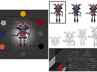 Character design 4_ process images cartoon character color comic design illustration pallet process robot