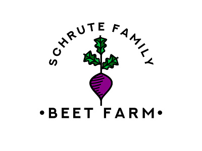 Schrute Farms badge badgedesign battlestar galactica bears beet dwight schrute logo rebrand schrutefarms vegetable
