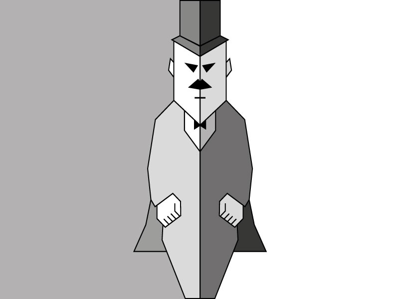Geometric Man character brockmann polygon poster design branding giveaway flat illustrations man shadows geometric