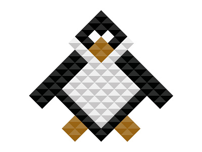 I like Penguins - Geometric branding character geometric graphic design grid icon illustrations penguins polygon shading stockdaledesigns
