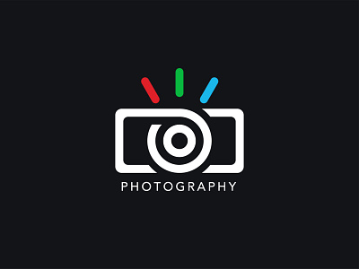 Photography logo camera eye infinity line photography rgb