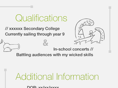 Little brothers CV cv family friend graph scribbles whitespace