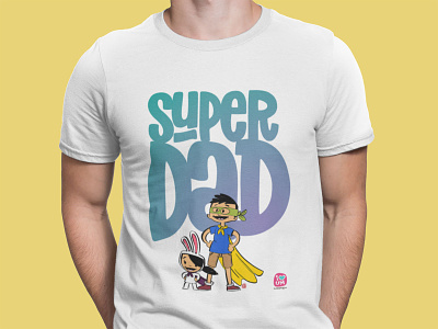 Super Dad 2020 tee branding illustration