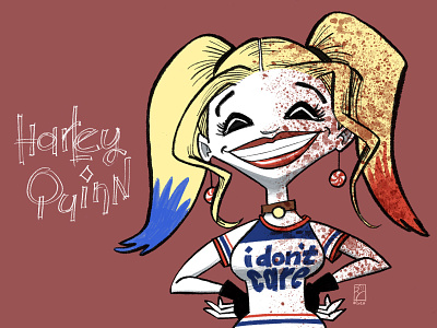 Harley Quinn • I Don’t Care illustration procreate