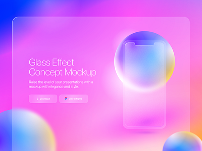 Glass Effect Concept Mockup