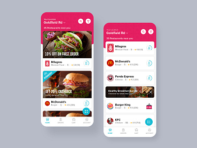 Food Delivery App app design app ui clean creative creative design dailyui delivery food interface minimalistic modern ui design user interface ux design