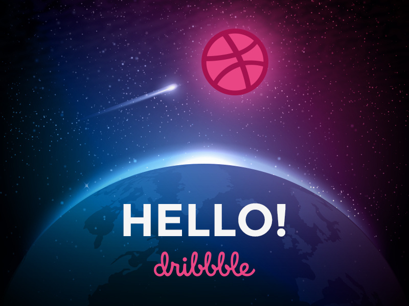 Hello Dribbble by Kinjan Makwana on Dribbble