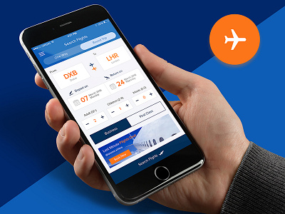 Travel App app ui blue flat color flight app flight deal search flight travel app