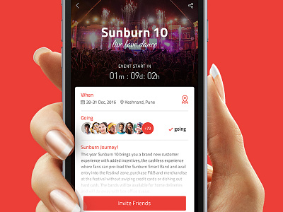 Event Screen app countdown creative design event invite ios party ui uiux ux