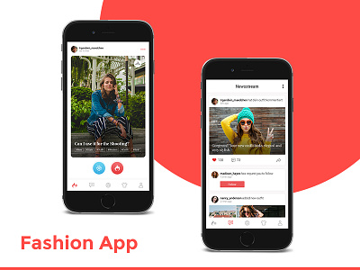 Fashion App android app design fashion ios news feed newsstream profile ui ux voting wardrobe