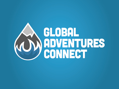 Global Adventures Connect Logo blue design font graphic icon illustrator ireland logo northern