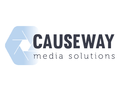 Causeway Media Solutions Branding blue branding causeway design freelance ireland logo media northern solutions