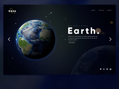 Nasa Landing page UI