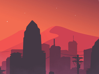 City Flat Illustration simple