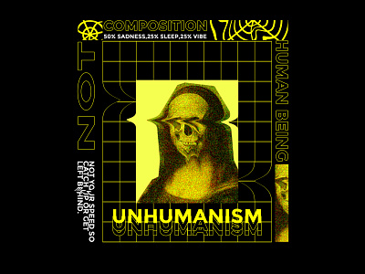 Brutalism Poster UNHUMANISM (For Streetwear Clothes)