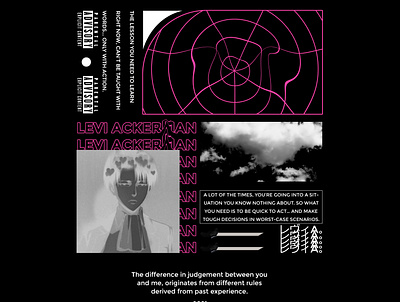 Brutalism Poster LEVI (For Streetwear Clothes) branding brutalism clothing design design illustration type
