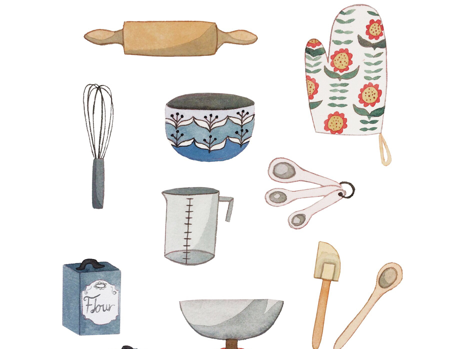 Baking Equipment By Laura Bee On Dribbble   8f1da943620401.57f61ce58f83a 4x 