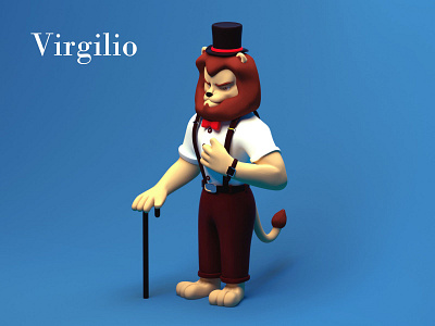 Virgilio 3d 3d art 3d artist character cinema4d gentleman illustration leon