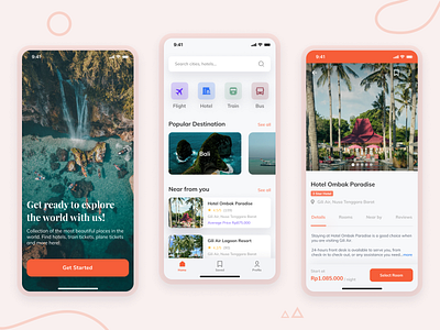 Travel App Exploration app clean clean design hotel hotel app hotel booking hotel booking app interface minimal mobile app travel app traveling ui designer uidesign uiux ux designer